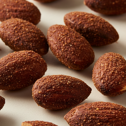 Nut Club premium smoked almonds with a deep smoky paprika coating 